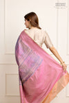 Purple Pink Handwoven Banarasi Silk Saree