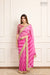 Pink Banarasi Organza Leheriya Saree