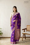 Purple Handwoven Banarasi Silk Saree