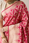 Fuchsia Pink Handwoven Banarasi Silk Saree