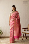 Fuchsia Pink Handwoven Banarasi Silk Saree