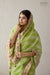 Green Banarasi Organza Leheriya Saree