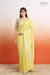 Lemon Yellow Handwoven Banarasi Georgette Saree