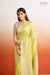 Lemon Yellow Handwoven Banarasi Georgette Saree