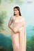 Blush Peach Handwoven Banarasi Georgette Saree