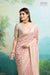 Rose Pink Handwoven Banarasi Georgette Saree