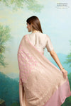 Rose Pink Handwoven Banarasi Georgette Saree