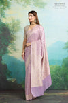 Lilac Handwoven Banarasi Georgette Saree