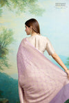 Lilac Handwoven Banarasi Georgette Saree