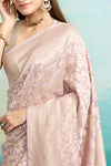 Lilac Handwoven Banarasi Georgette Saree