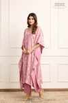 Pink Banarasi Moonga Silk Kaftan Set