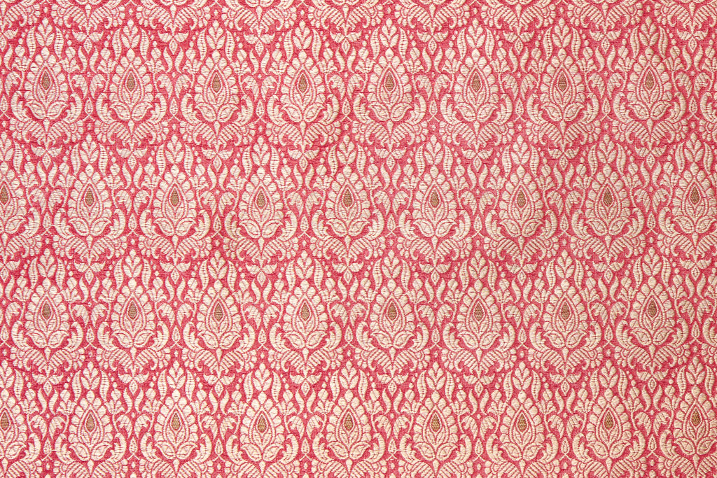 Red Handwoven Banarasi Brocade Fabric