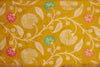 Yellow Handwoven Banarasi Silk Fabric