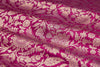 Pink Dual Tone Handwoven Banarasi Brocade Fabric