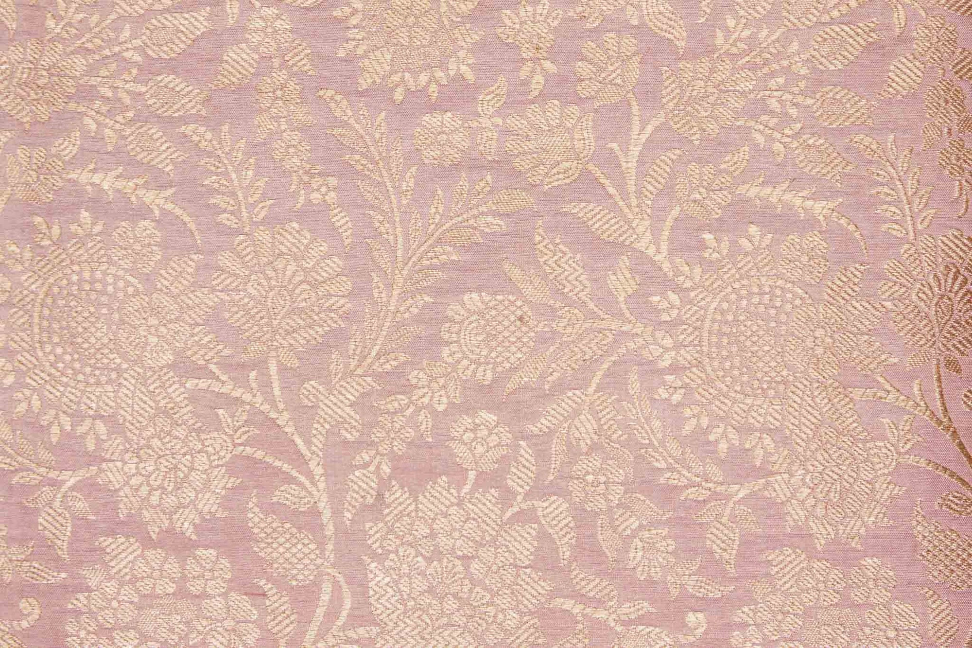 Baby Pink Handwoven Banarasi Brocade Fabric