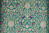 Peacock Blue Handwoven Banarasi Brocade Fabric
