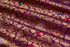 Purple Handwoven Banarasi Brocade Fabric