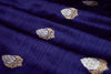 Blue Dual Tone Handwoven Banarasi Raw Silk Fabric