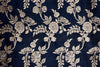 Midnight Blue Handwoven Banarasi Raw Silk Fabric