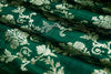 Bottle Green Handwoven Banarasi Raw Silk Fabric