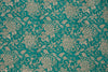 Peacock Blue Handwoven Banarasi Brocade Fabric