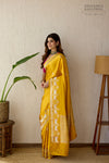 Yellow Handwoven Banarasi Kadhua Silk Saree