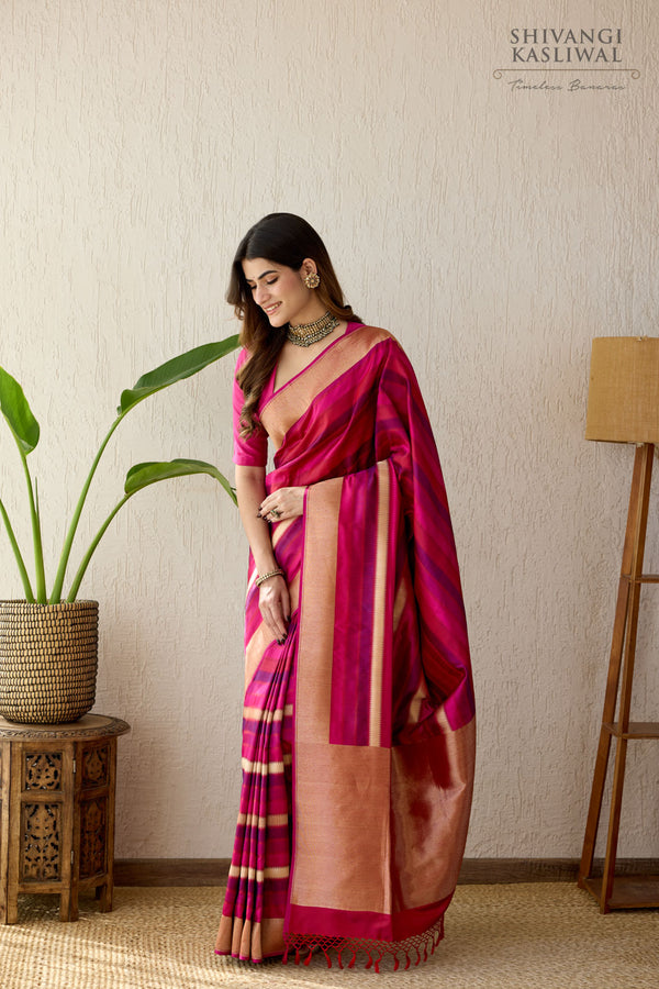 Multicolor Handwoven Banarasi Kadhua Silk Saree Shivangi Kasliwal Multicolor Handwoven Banarasi Kadhua Silk Saree Shivangi Kasliwal