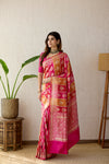 Multicolor Handwoven Banarasi Silk Saree