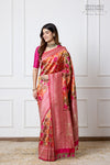 Multicolor Handwoven Banarasi Silk Saree