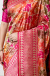 Multicolor Handwoven Banarasi Silk Saree