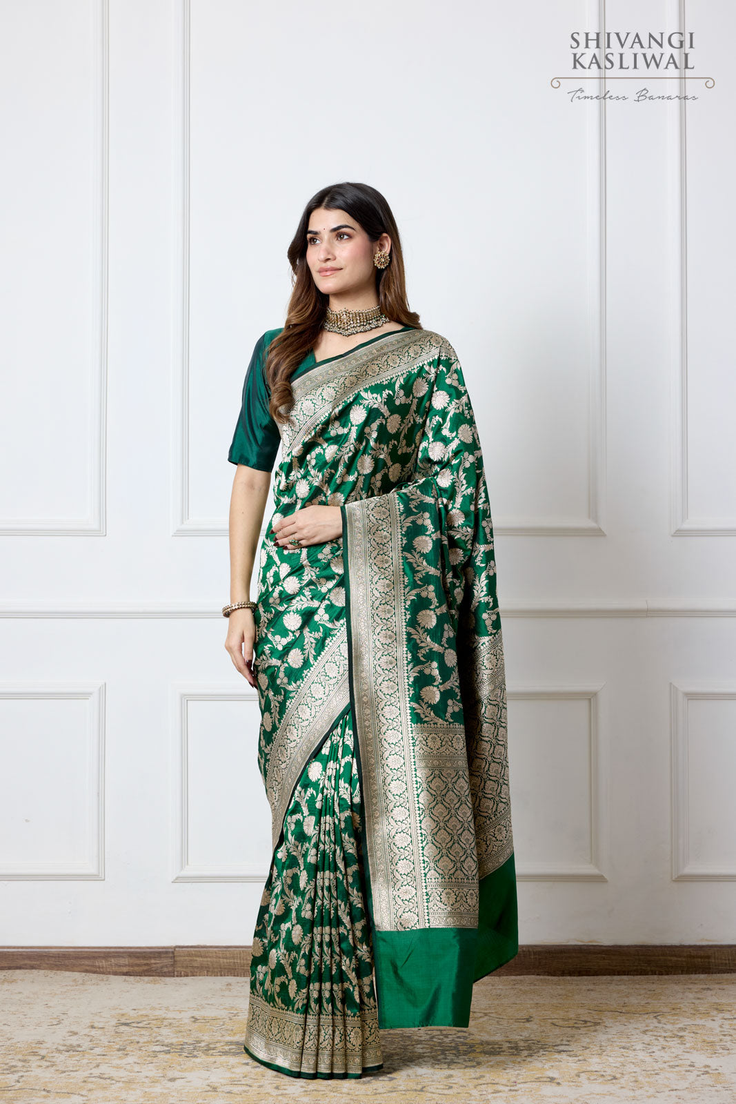 Green Handwoven Banarasi Silk Saree