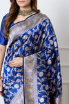 Royal Blue Handwoven Banarasi Silk Saree