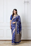 Blue Handwoven Banarasi Silk Saree