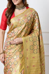 Mustard Yellow Handwoven Banarasi Silk Saree