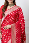 Red Handwoven Banarasi Silk Saree