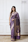 Purple Handwoven Banarasi Silk Saree