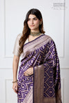 Purple Handwoven Banarasi Silk Saree