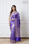 Purple Handwoven Banarasi Silk Saree