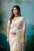 Off-White Handwoven Banarasi Georgette Saree