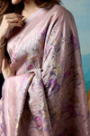 Lilac Handwoven Banarasi Silk Saree