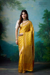 Yellow Handwoven Banarasi Silk Saree