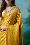 Yellow Handwoven Banarasi Silk Saree