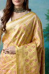 Yellow Handwoven Banarasi Silk Saree