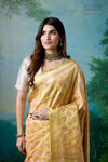 Yellow Handwoven Banarasi Silk Saree