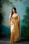 Yellow Handwoven Banarasi Tissue Silk Saree