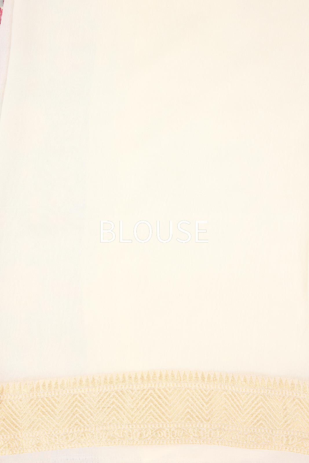 Off-White Handwoven Banarasi Georgette Saree