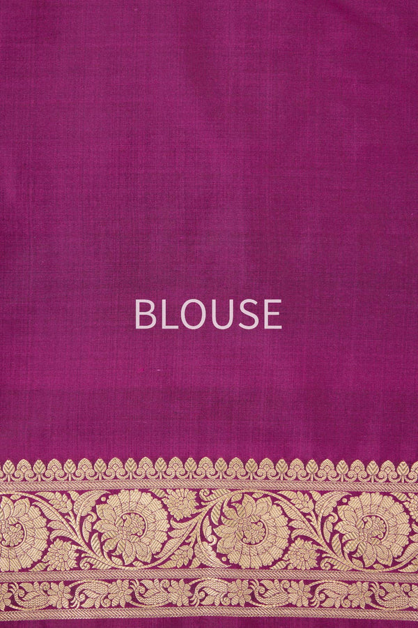 Magenta Pink Handwoven Banarasi Silk Saree - Shivangi Kasliwal