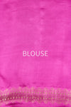 Magenta Pink  Handwoven Banarasi Silk Saree