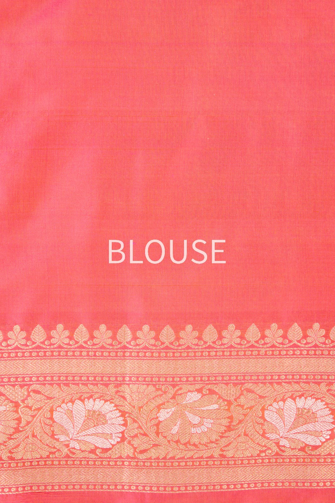 Pink Orange Handwoven Banarasi Silk Saree