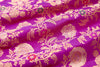 Magenta Pink Handwoven Banarasi Silk Fabric